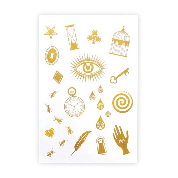 NEW! Jonathan Adler Atlas A5 Die Cut Notebook Journal 128 pages Stickers Gold - Picture 5 of 7